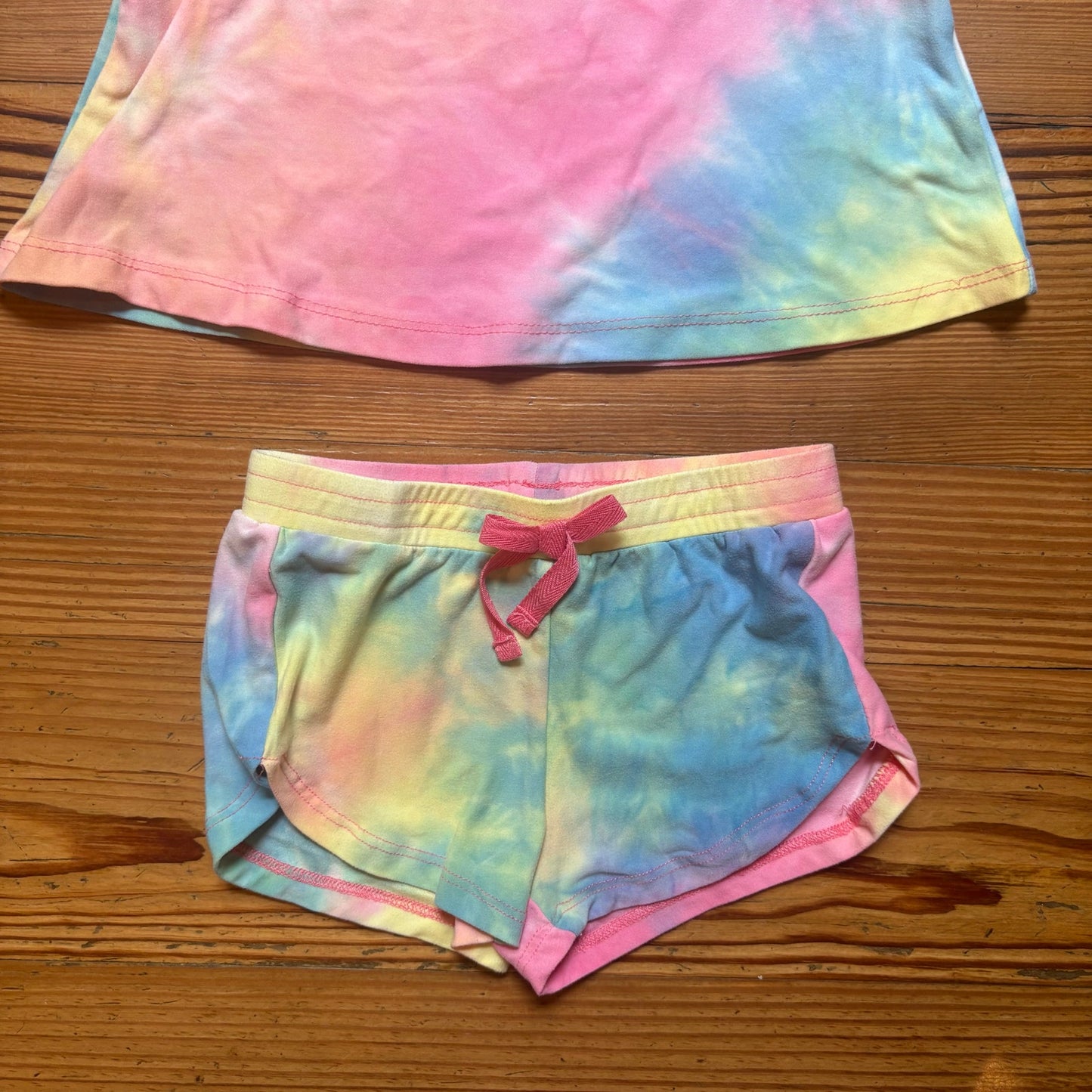 Epic Threads pastel tie dyed tank shorts toddler set SIZE 2T