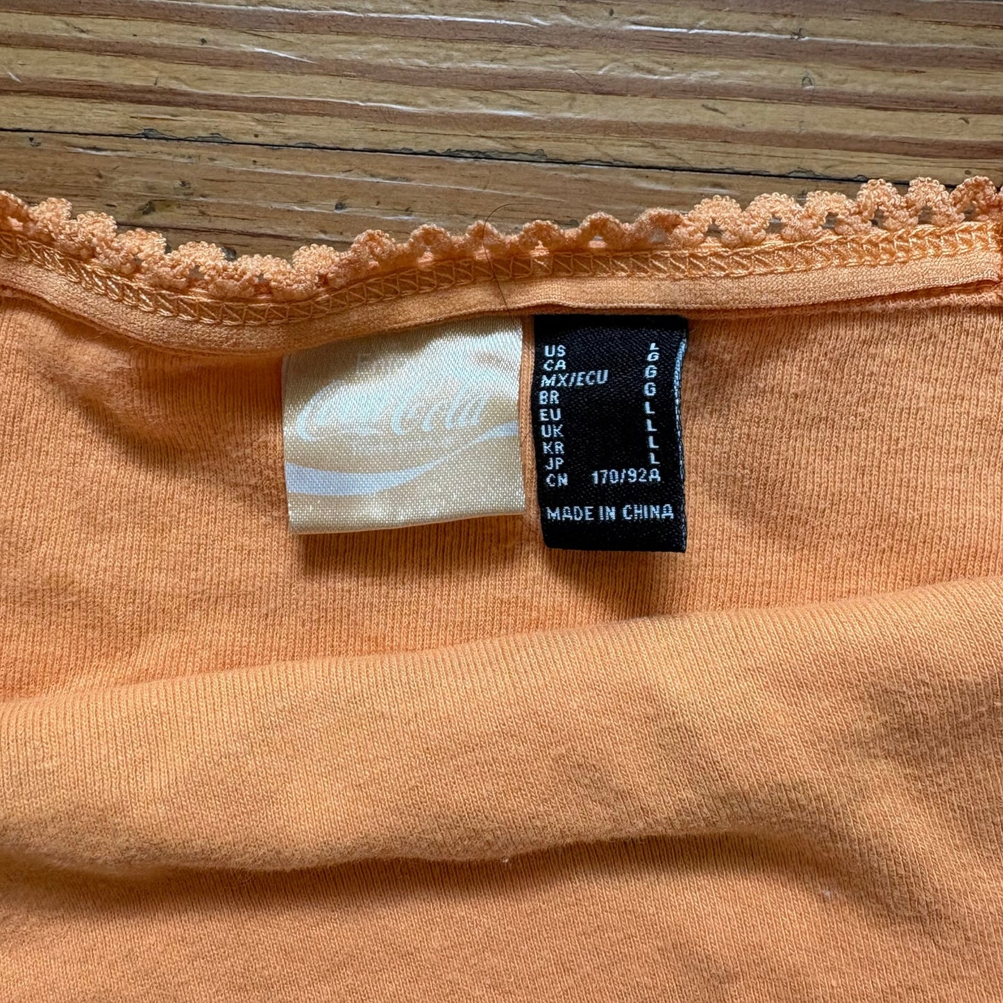 Coca Cola orange Fanta soda graphic adjustable cami top SIZE L