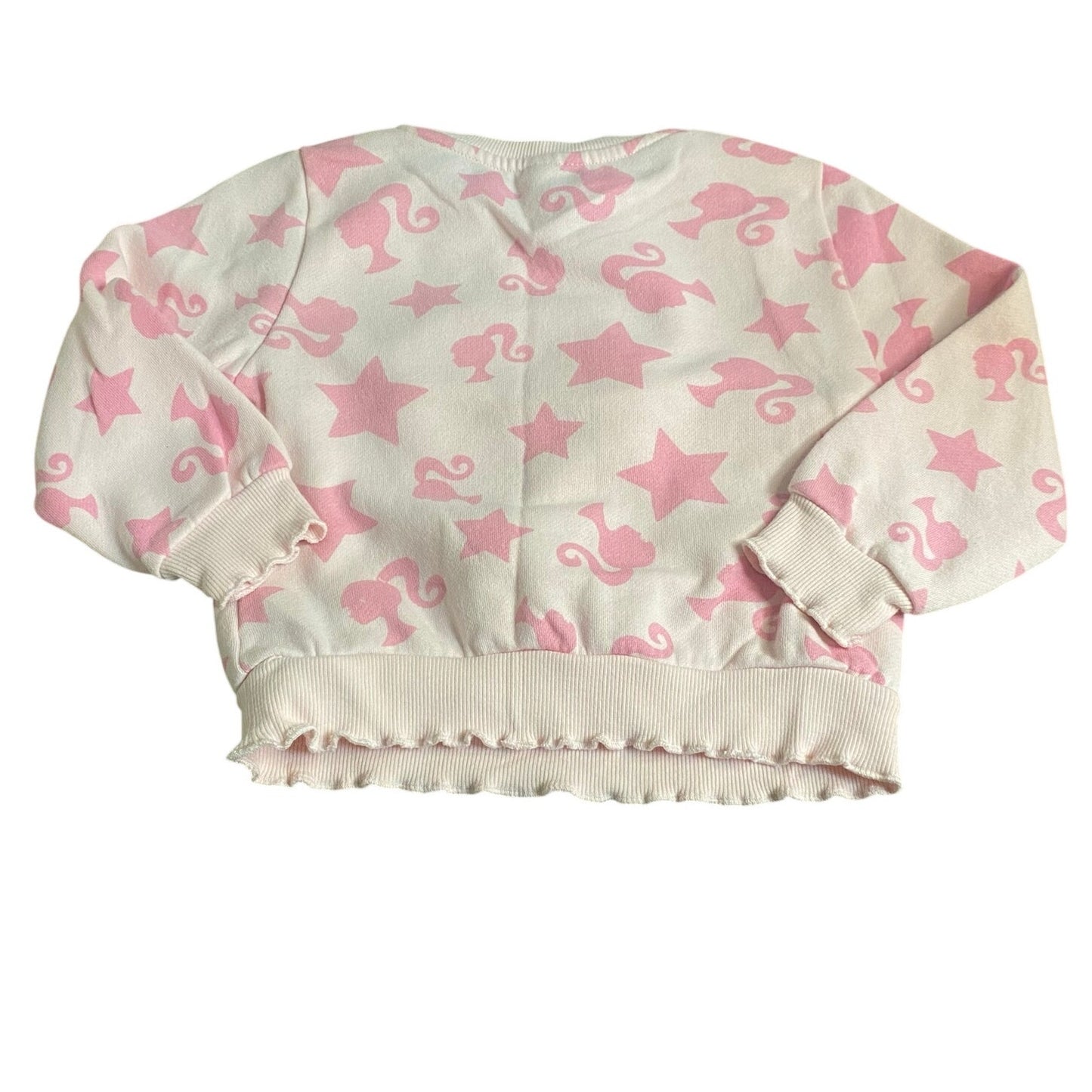 Barbie pink graphic embroidered lettering crew pullover sweatshirt SIZE 5T