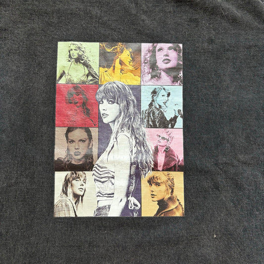 Taylor Swift Eras Tour dark gray short sleeve cotton shirt SIZE S