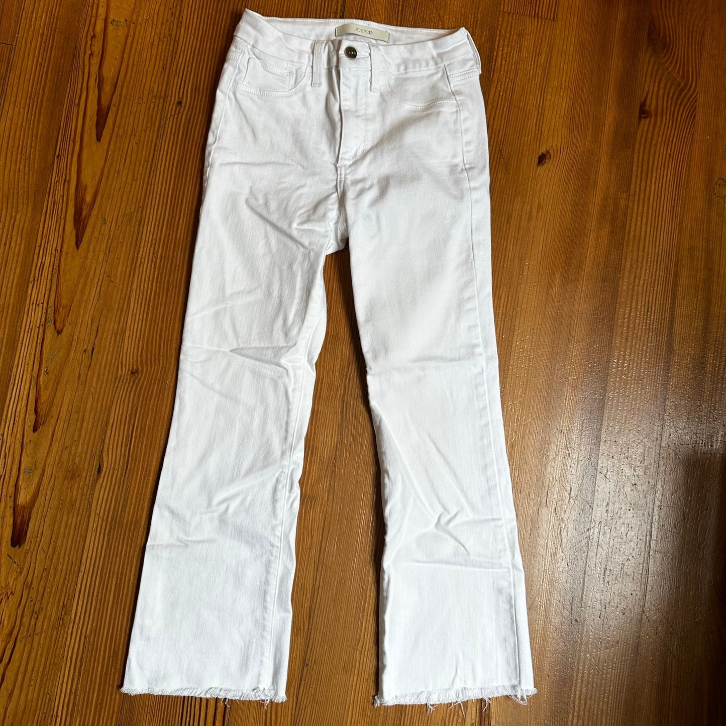 Joe's Jeans white high rise curvy cropped boot jeans SIZE 25