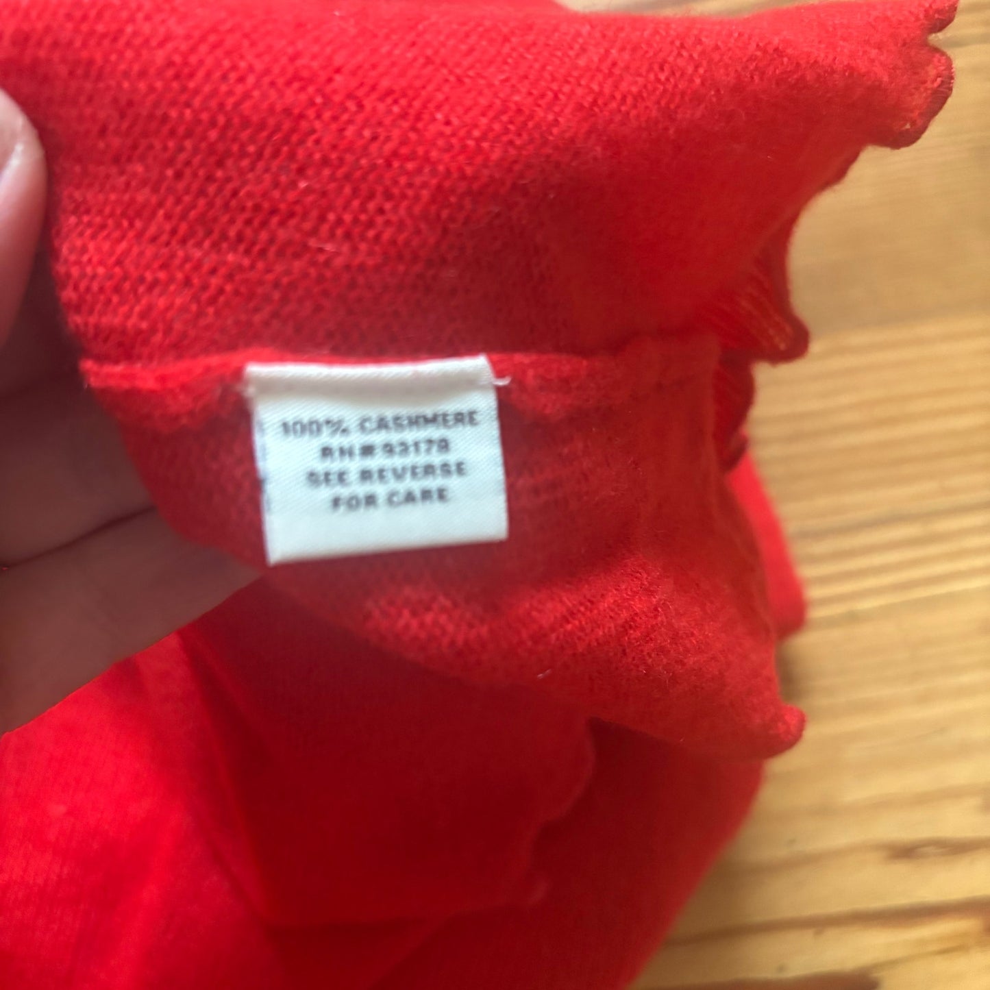 Belle France red cashmere boat neck pullover sweater SIZE M
