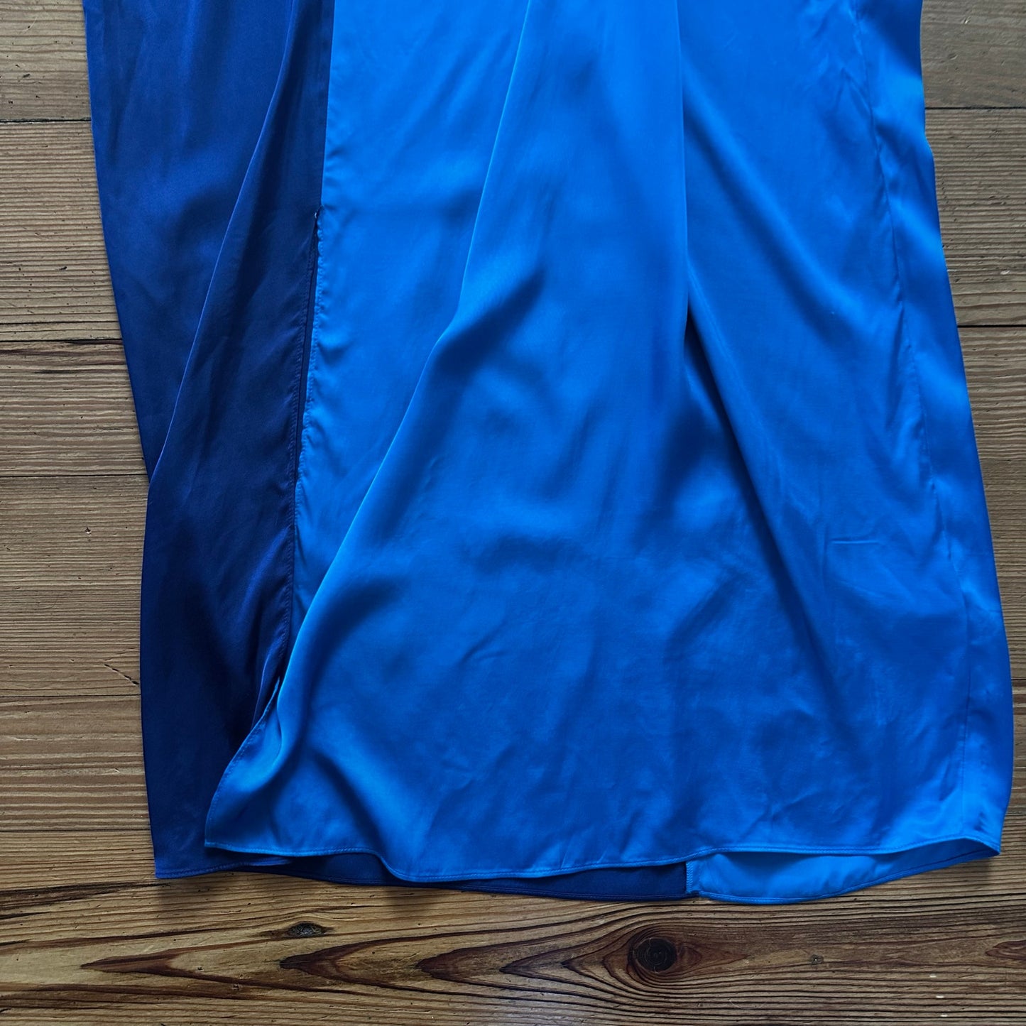 Diane von Furstenberg blue two toned silk maxi dress SIZE XS