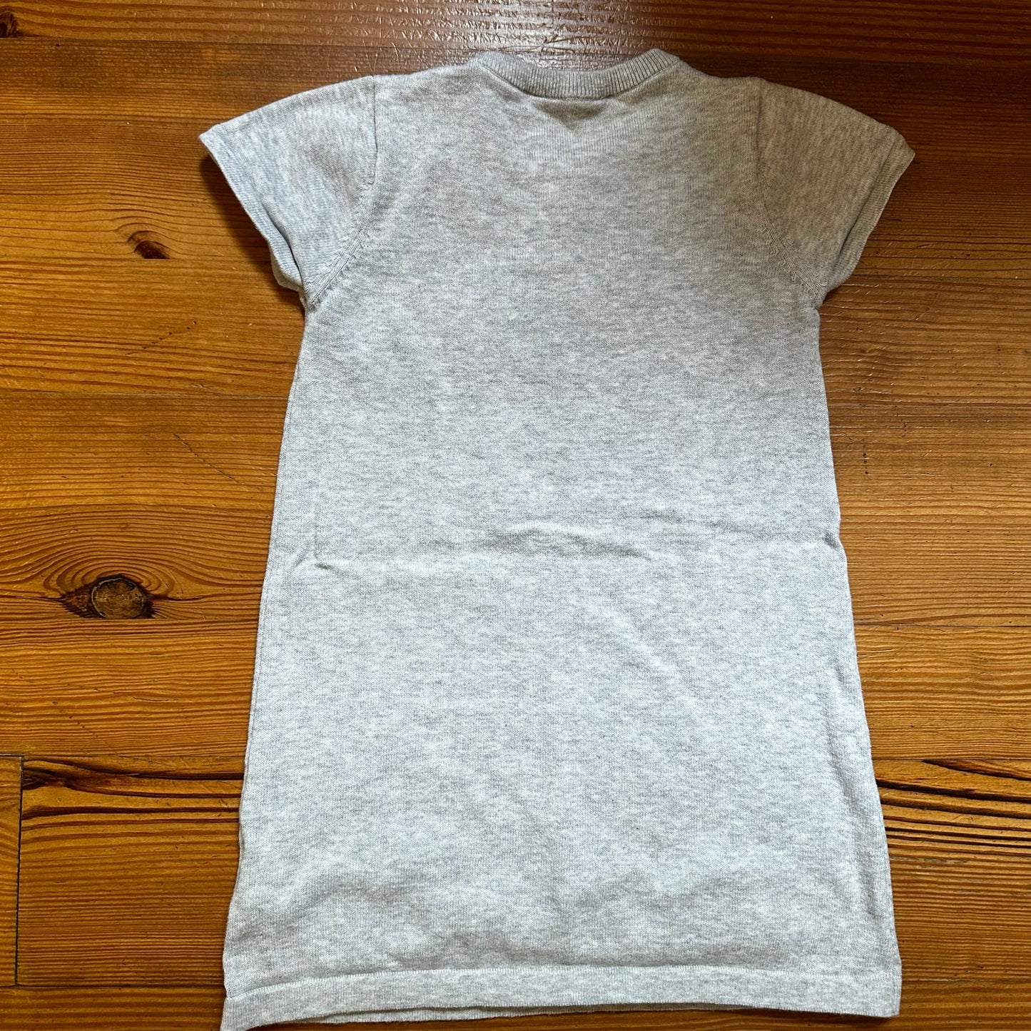 H&M gray heart sequin short sleeve knit dress SIZE 4-6