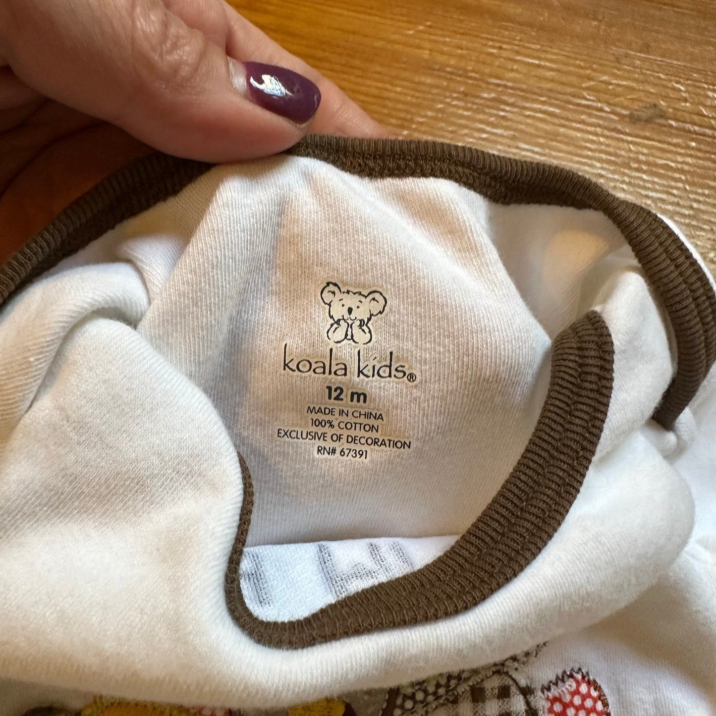 Koala Kids white turkey first Thanksgiving one piece SIZE 12M