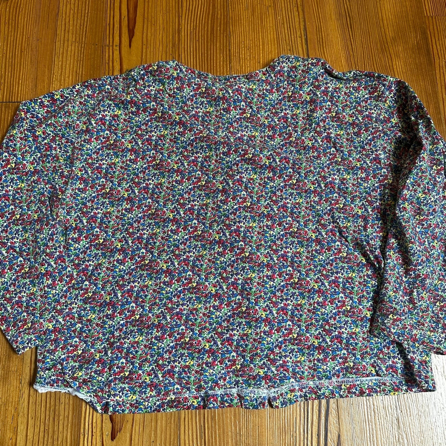 Abernathy Sport floral cotton button up grandmacore cardigan SIZE M