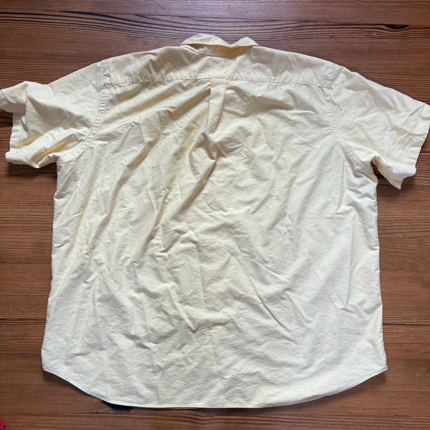 Polo Ralph Lauren pastel yellow short sleeve button up collar shirt SIZE 3XB