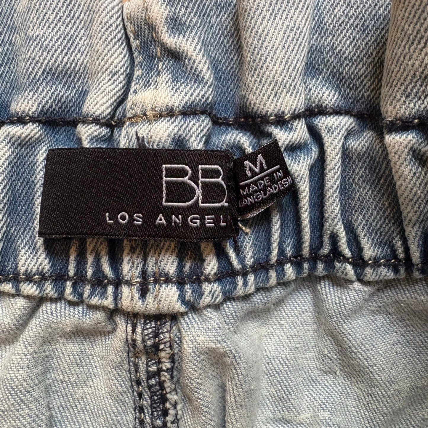 BBJ Los Angeles acid wash high waisted button fly cut off jean shorts SIZE M
