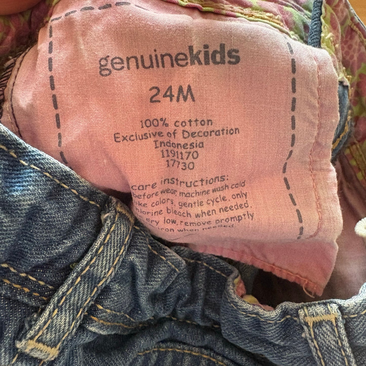 Genuine Kids dark wash adjustable waist flare toddler jeans SIZE 24M