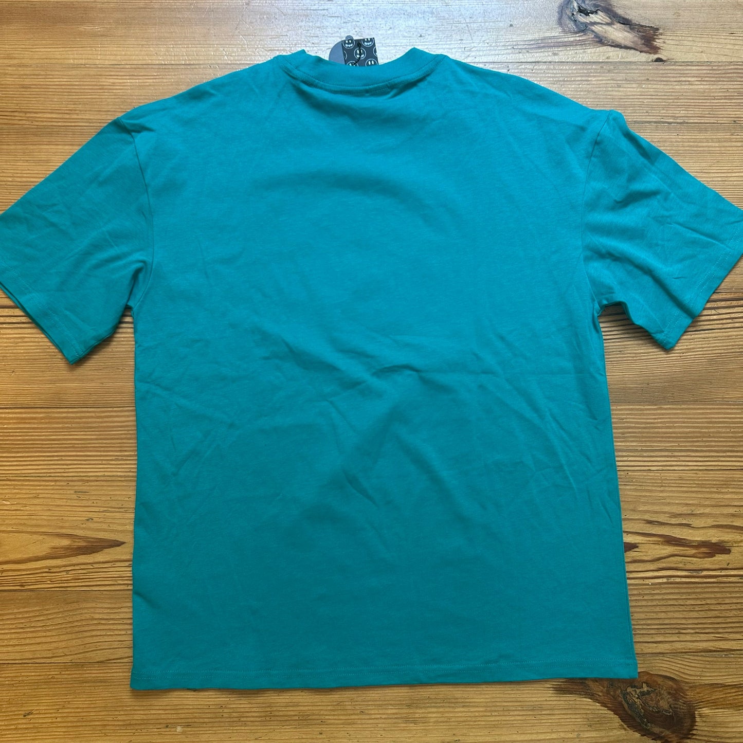 NWT Drew House teal yellow smily face short sleeve graphic shirt SIZE XL