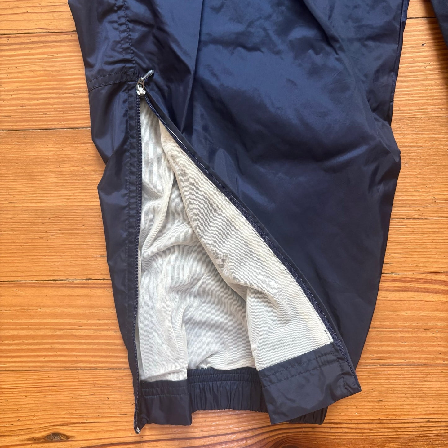 Nike y2k navy elastic waistband parachute windbreaker pants SIZE M