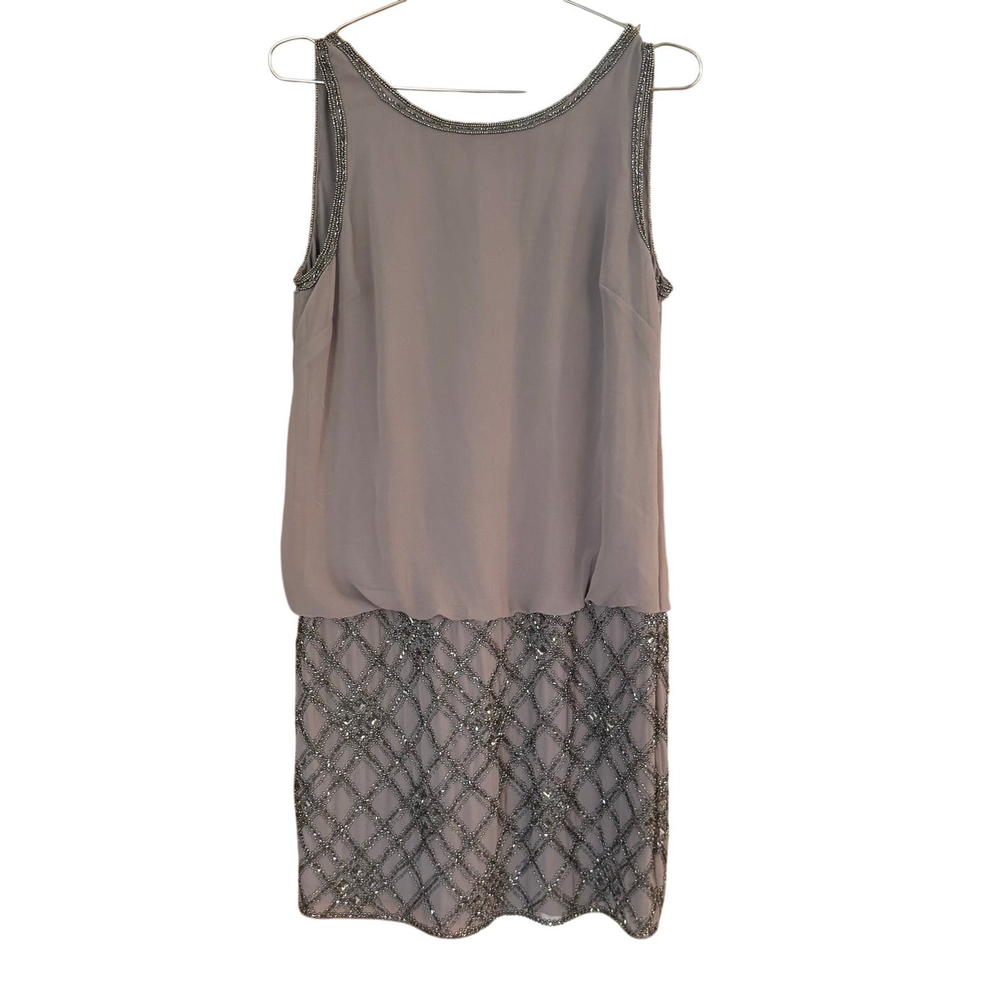 NWT Adrianna Papell purple breaded drop waist tank mini dress SIZE 6