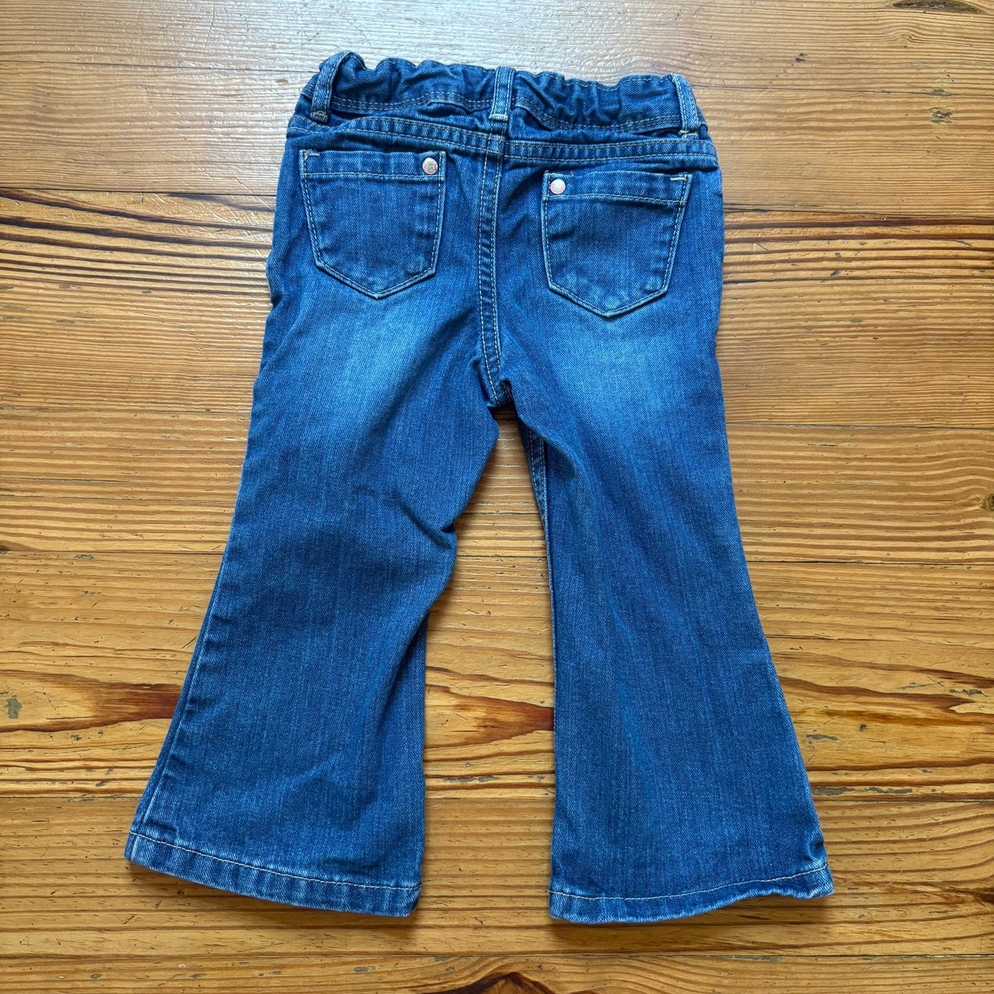 Genuine Kids dark wash adjustable waist flare toddler jeans SIZE 24M
