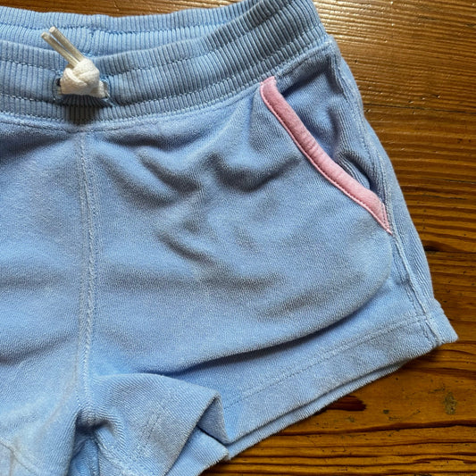 Polo Ralph Lauren blue terrycloth pink trim drawstring shorts SIZE 5