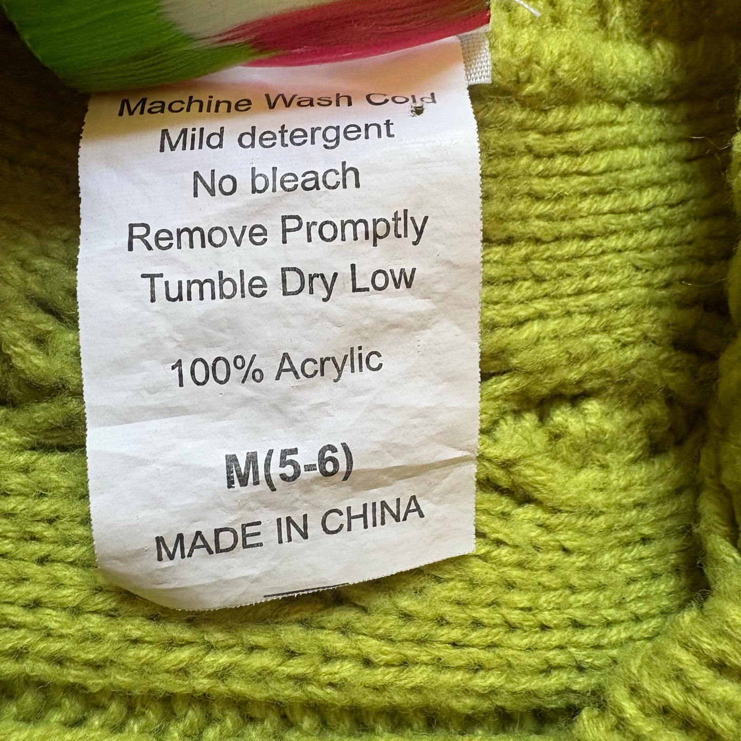 Shrimp & Grits Kids green high neck knit cape sweater SIZE 5