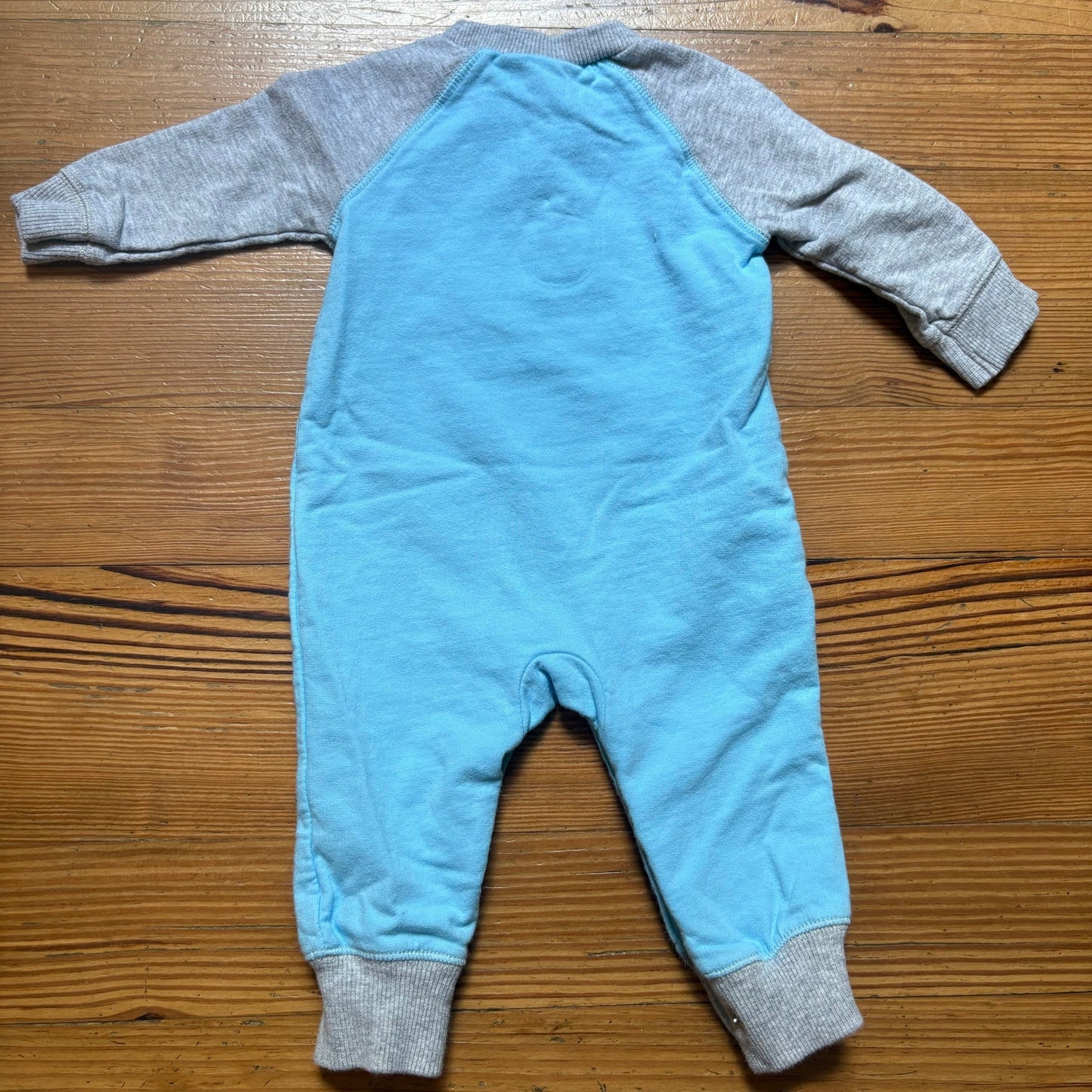 Carter's blue gray super dog embroidered long sleeve pant cotton pajamas SIZE 6M