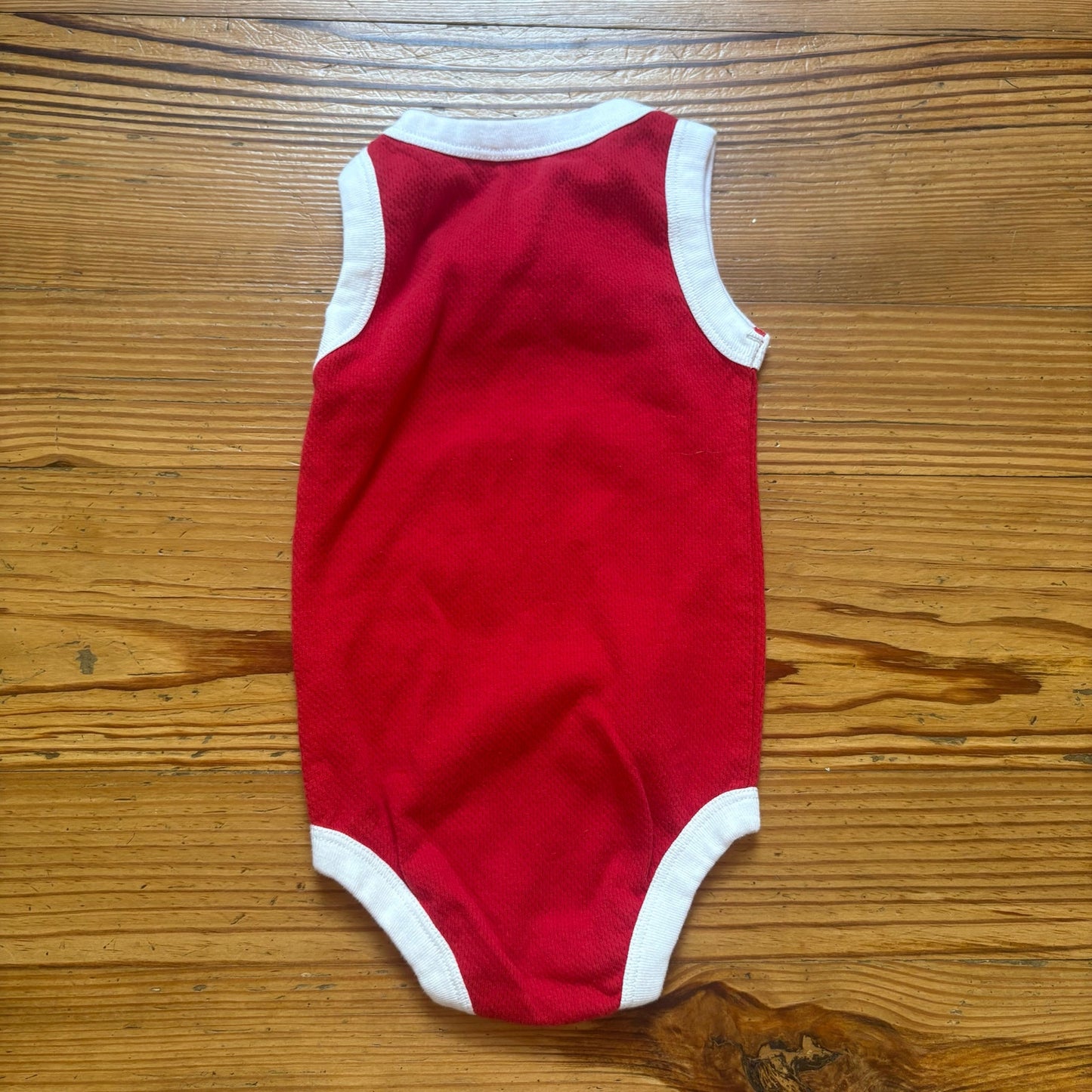 Jordan 23 red white sleeveless baby bodysuit SIZE 0-6M