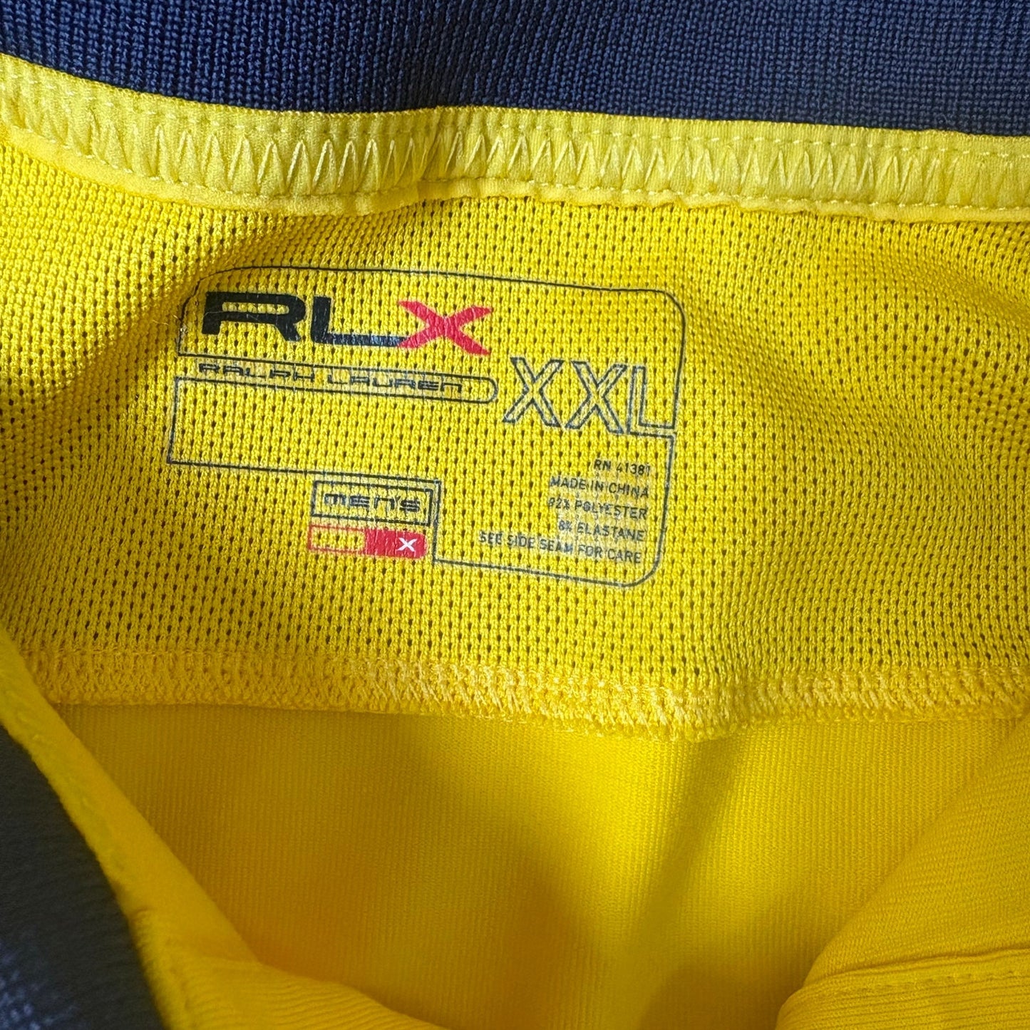 Polo Ralph Lauren US Open 07 yellow performance short sleeve polo shirt SIZE XXL