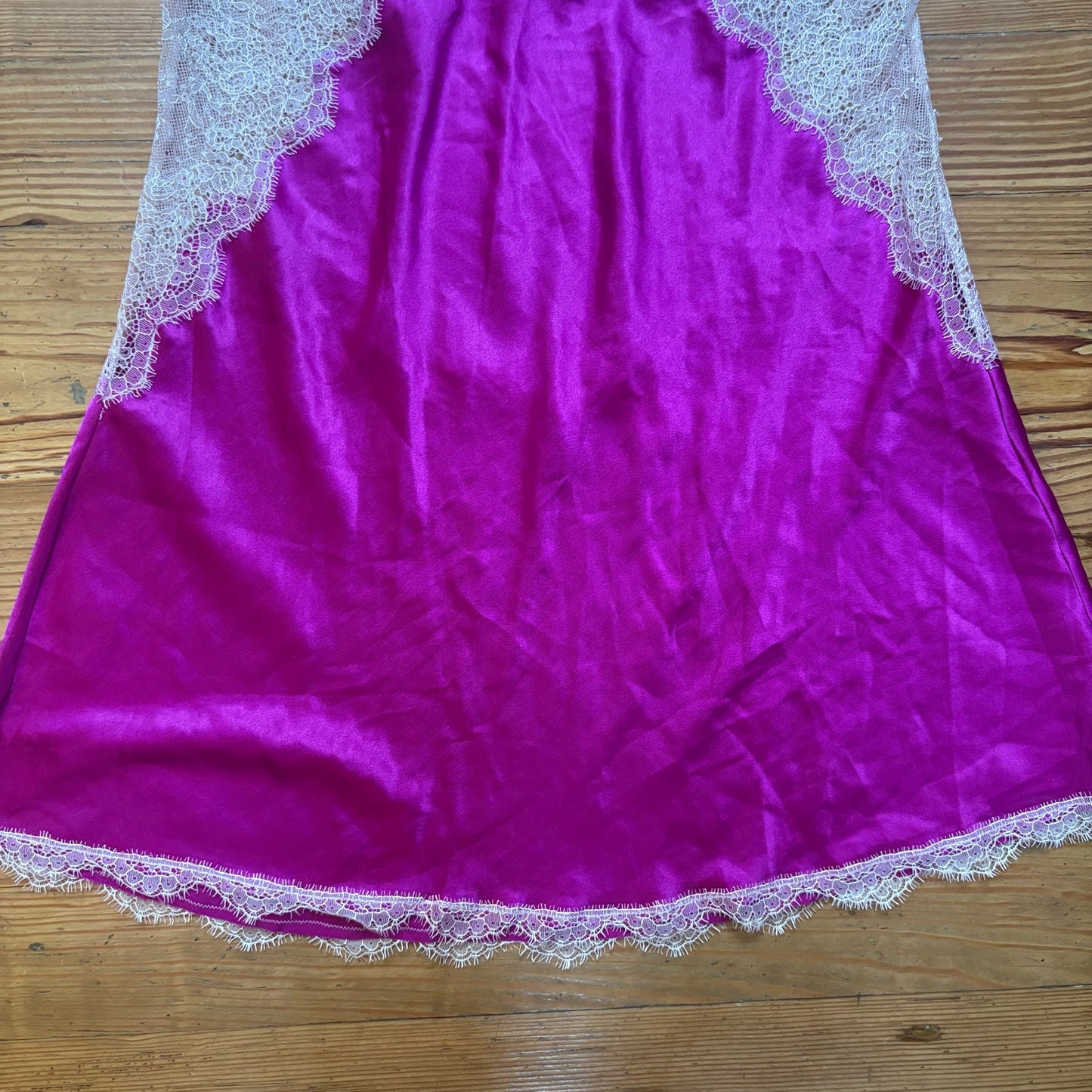 Victoria's Secret pink lace halter low back lingerie slip dress SIZE L