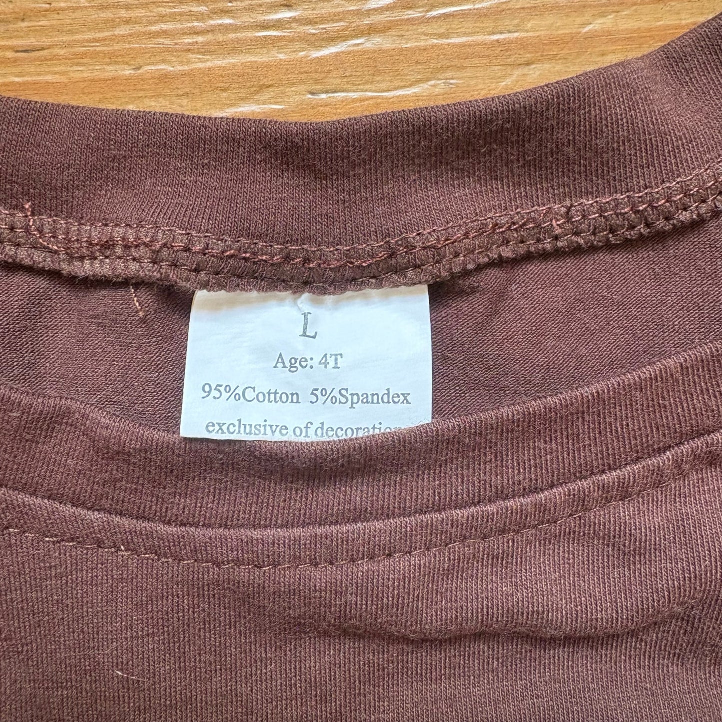 Thanksgiving brown football turkey pie embroidered long sleeve shirt SIZE 4T