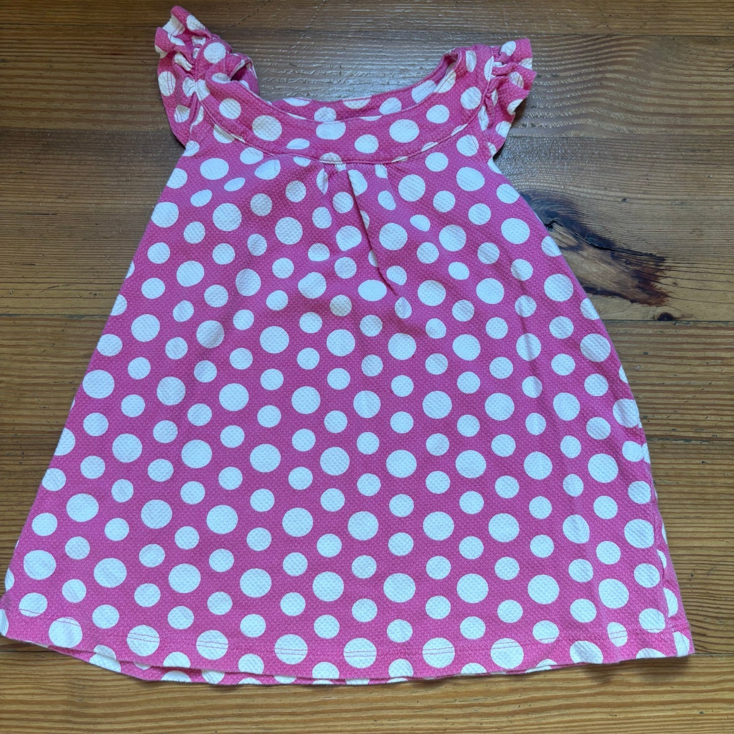 J. Khaki pink white polka dot ruffle tank skort girls set SIZE 6