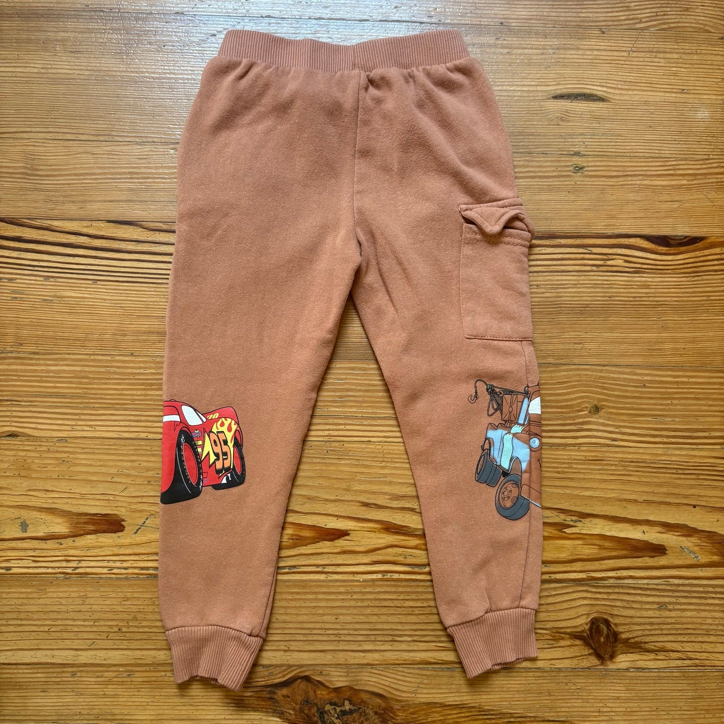 Disney Pixar Cars brown cargo toddler jogger sweatpants SIZE 5T