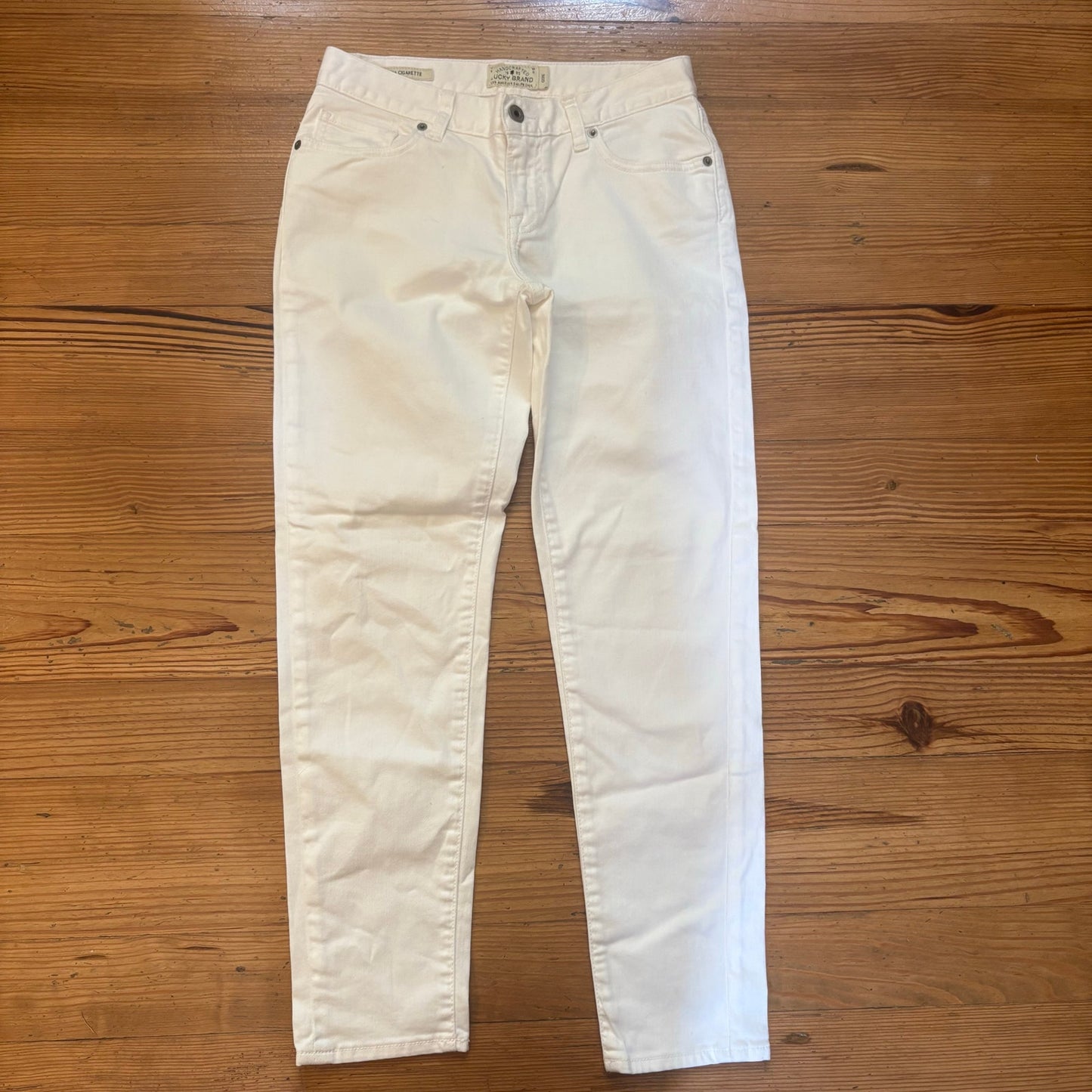 Lucky Brand white Sienna Cigarette skinny mid rise jeans SIZE 0