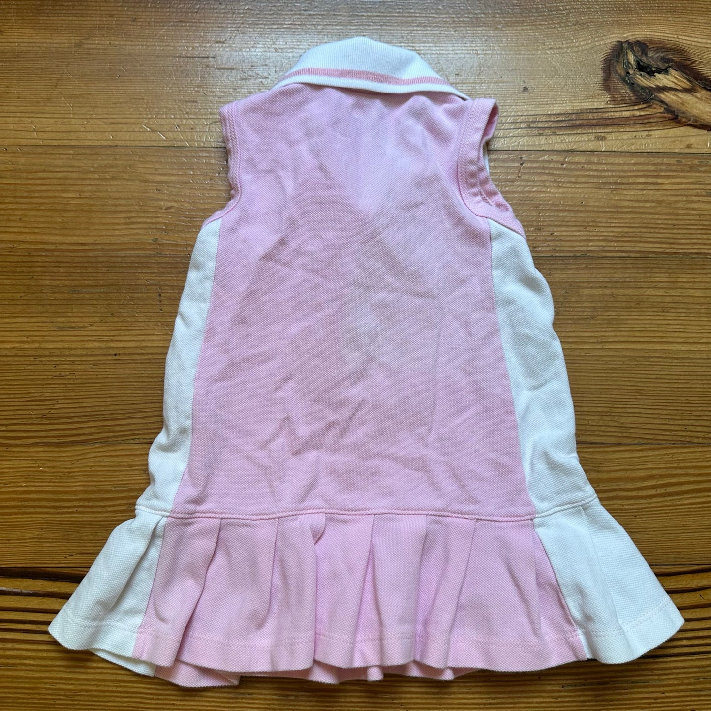 Florence Eiseman pink white polo tank golf embroidered dress SIZE 2T