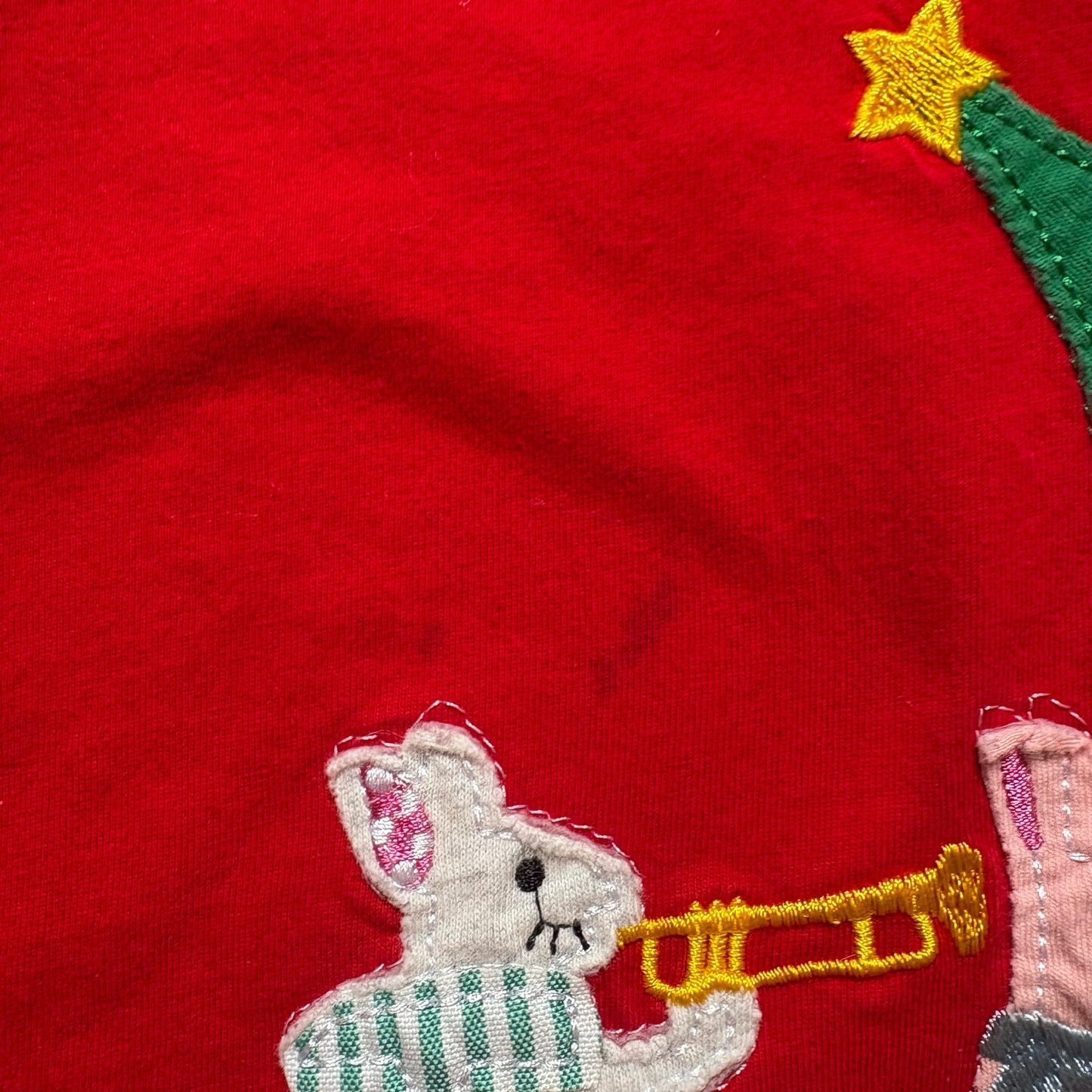 Boden red long sleeve bunny Christmas holiday long sleeve girls dress SIZE 3T