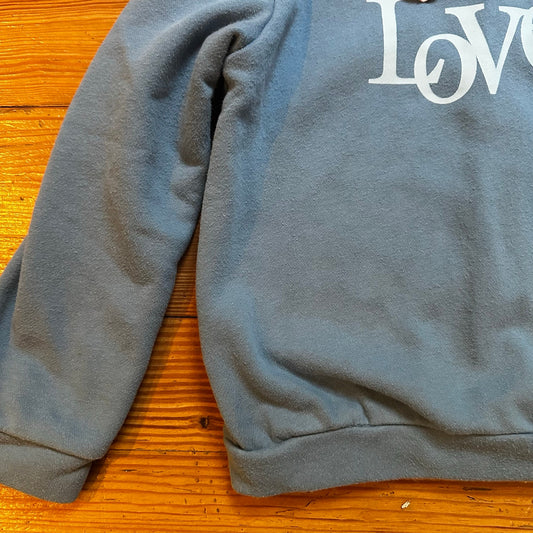 365Kids blue love floral collar layered long sleeve sweatshirt SIZE 6