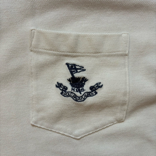 Polo Ralph Lauren white cotton embroidered pocket short sleeve polo shirt SIZE L
