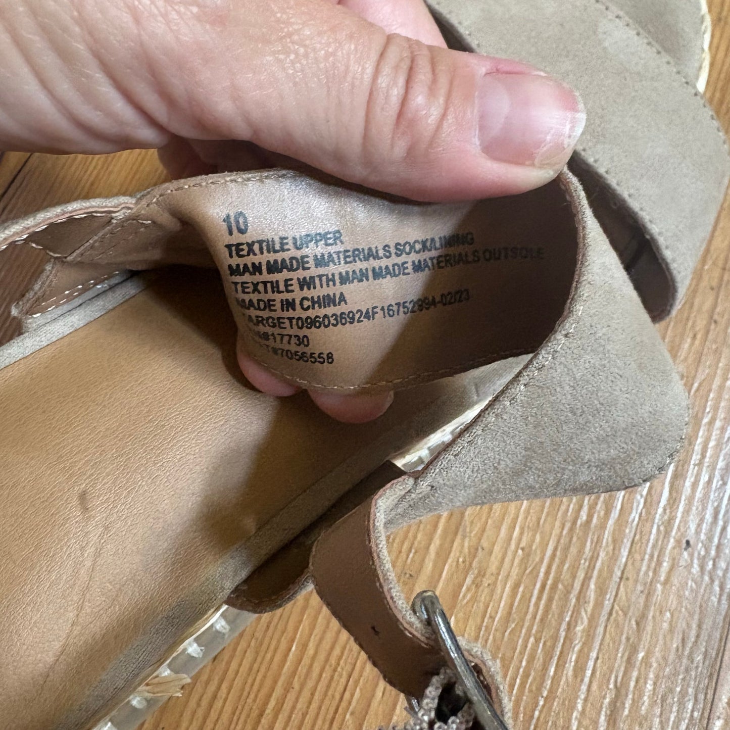 Universal Thread cream espadrille platform double strap sandals SIZE 10