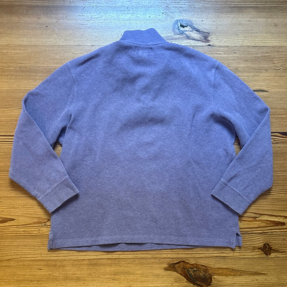 Polo Ralph Lauren light purple green pony quarter zip mens sweater SIZE XL
