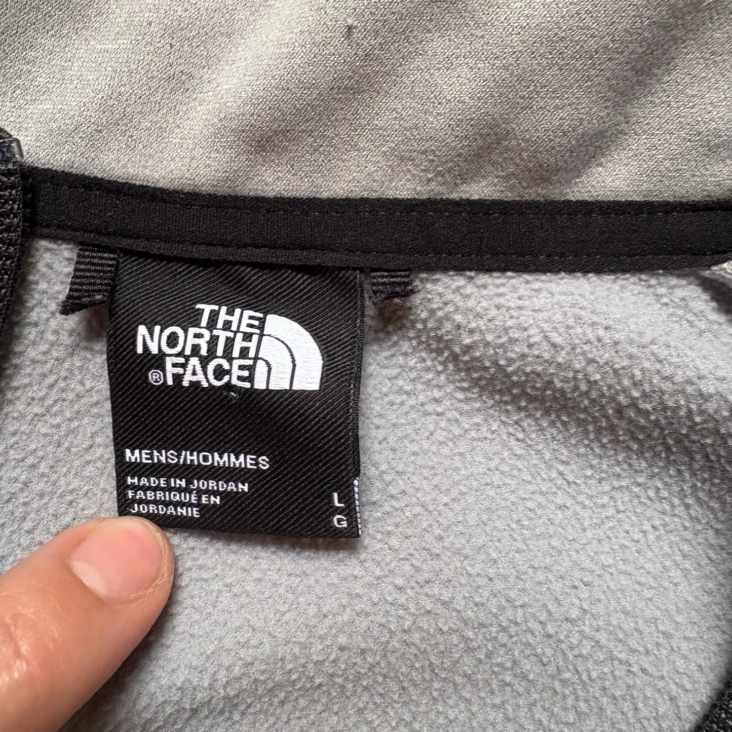 The North Face gray quarter zip henley pullover mens sweater SIZE L