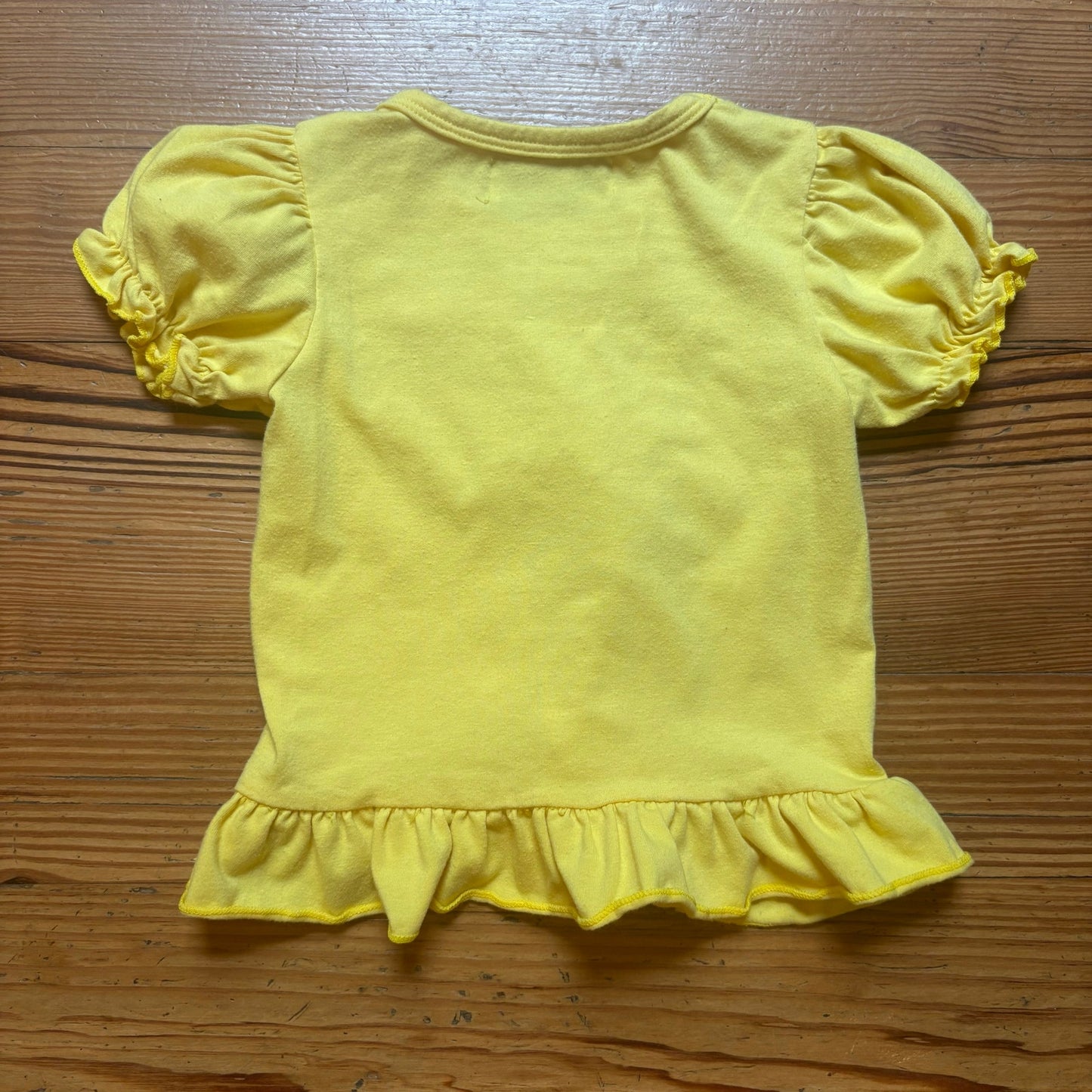 MK Clothing Designs yellow dog Easter eggs basket short sleeve girls top SIZE 2T