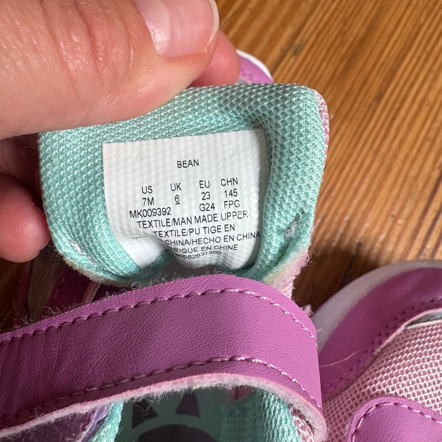 Stride Rite purple pink slip on elastic laces toddler sneakers SIZE 7M