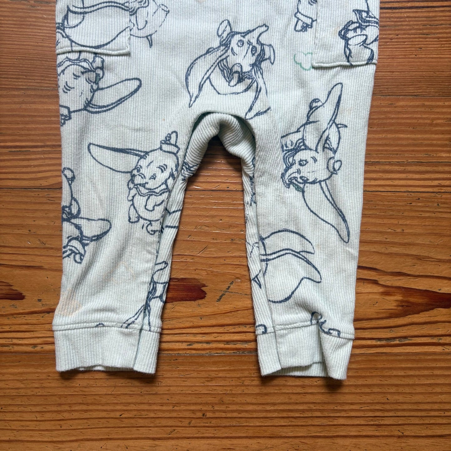Disney Dumbo ribbed long sleeve henley top long pant pajamas one piece SIZE 12M