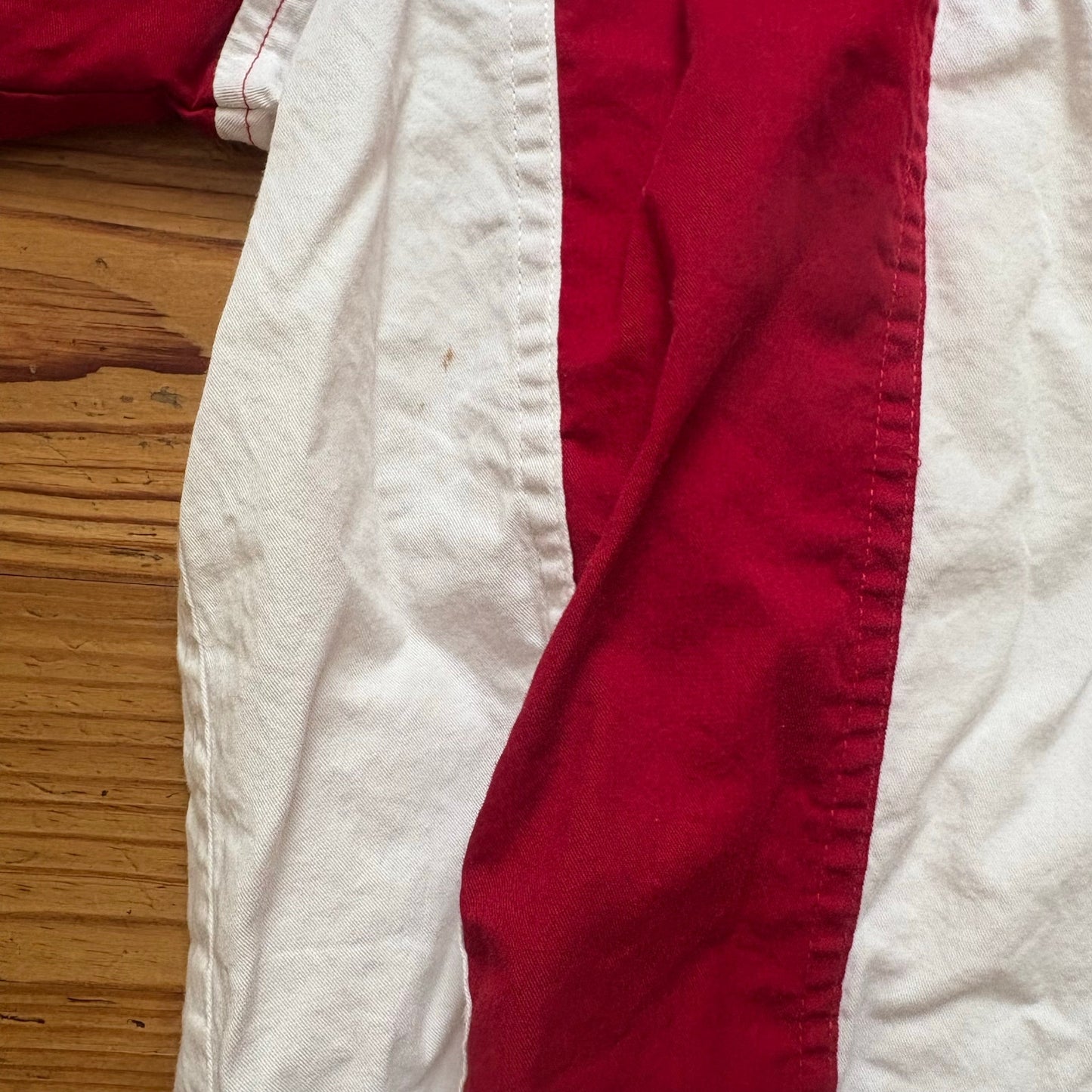 American Summer star stripes short sleeve cotton button up mens shirt SIZE XL