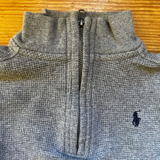 Polo Ralph Lauren gray long sleeve thermal half zip sweater SIZE 2T