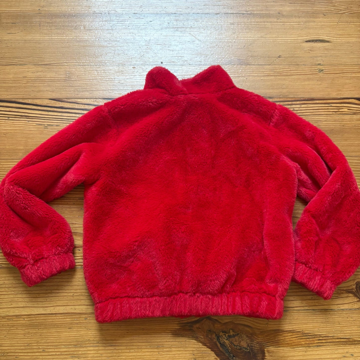 Garanimals red faux fur warm cozy full zip girls coat SIZE 7