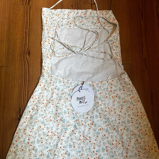 NWT Princess Polly Celena mini floral open back dress SIZE 8