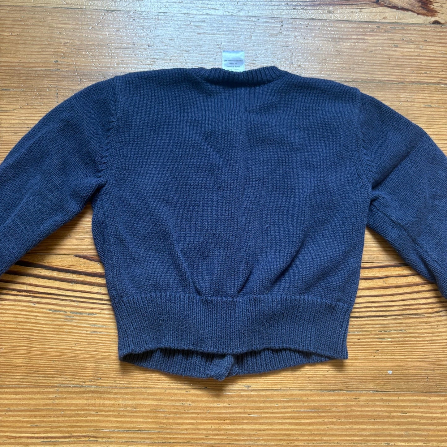 Gymboree navy blue knit colorful candy dot button up cardigan sweater SIZE 3