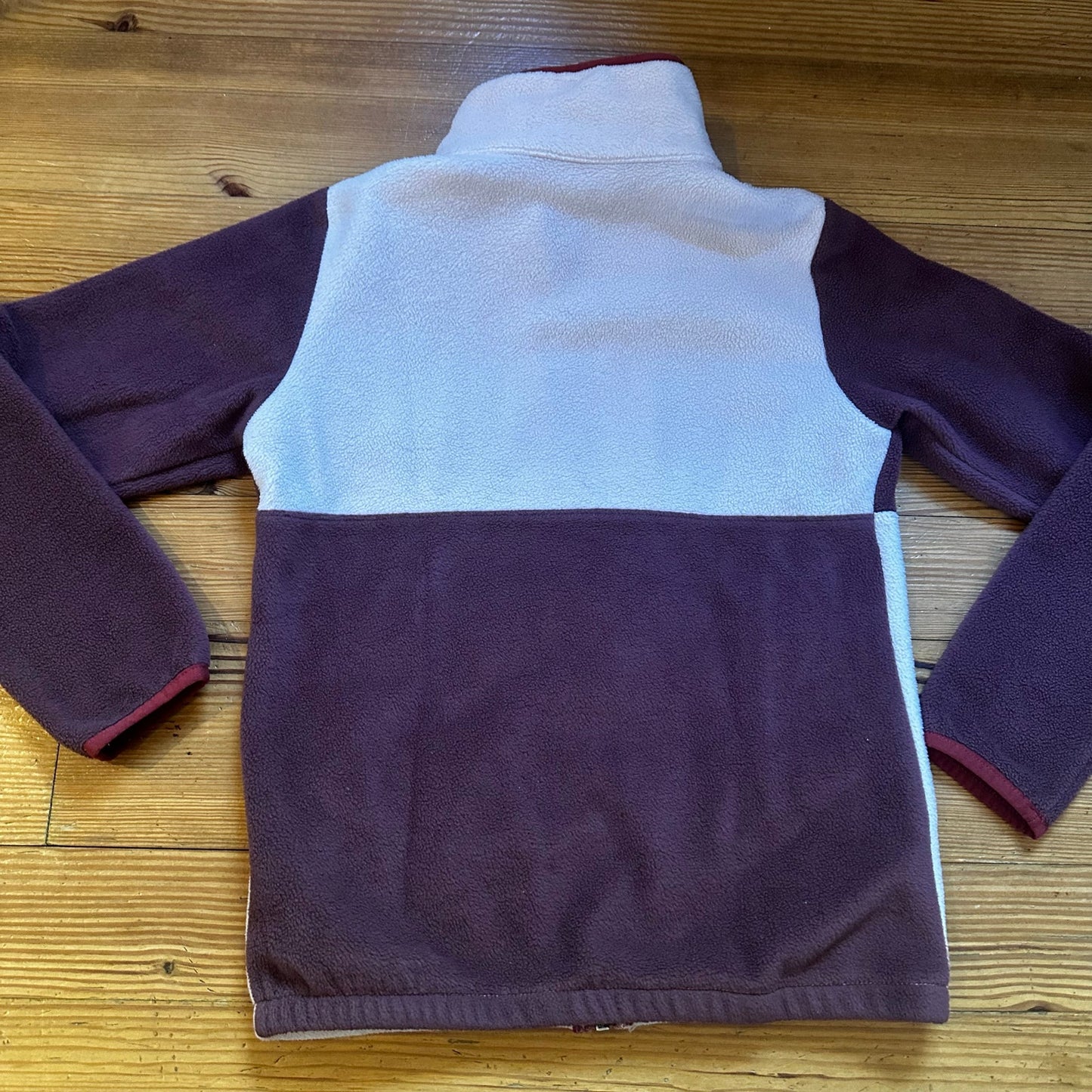 Columbia pink dark red two toned full zip sweater SIZE M