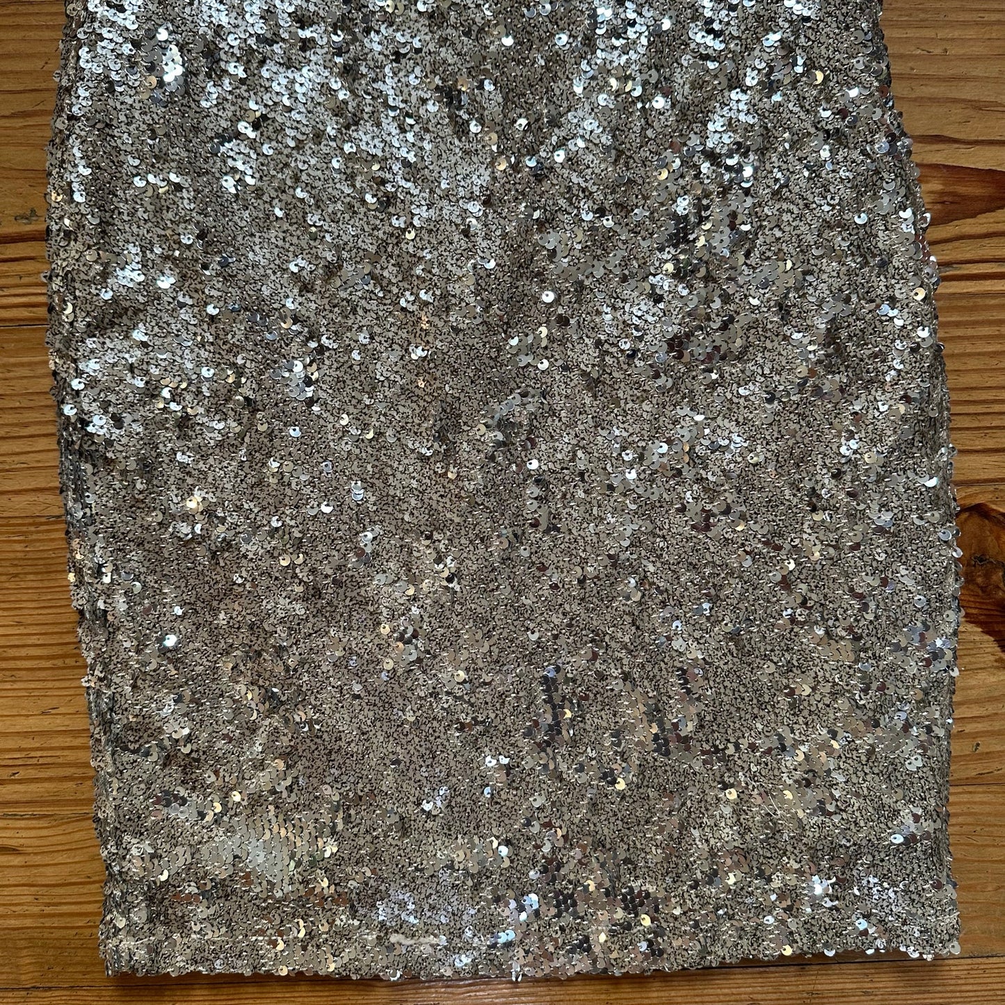 TFNC London silver sequin quarter sleeve mini dress SIZE S