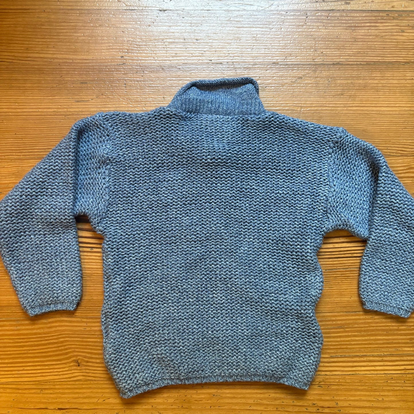 Grand vintage blue cable knit high neck pullover sweater SIZE 2