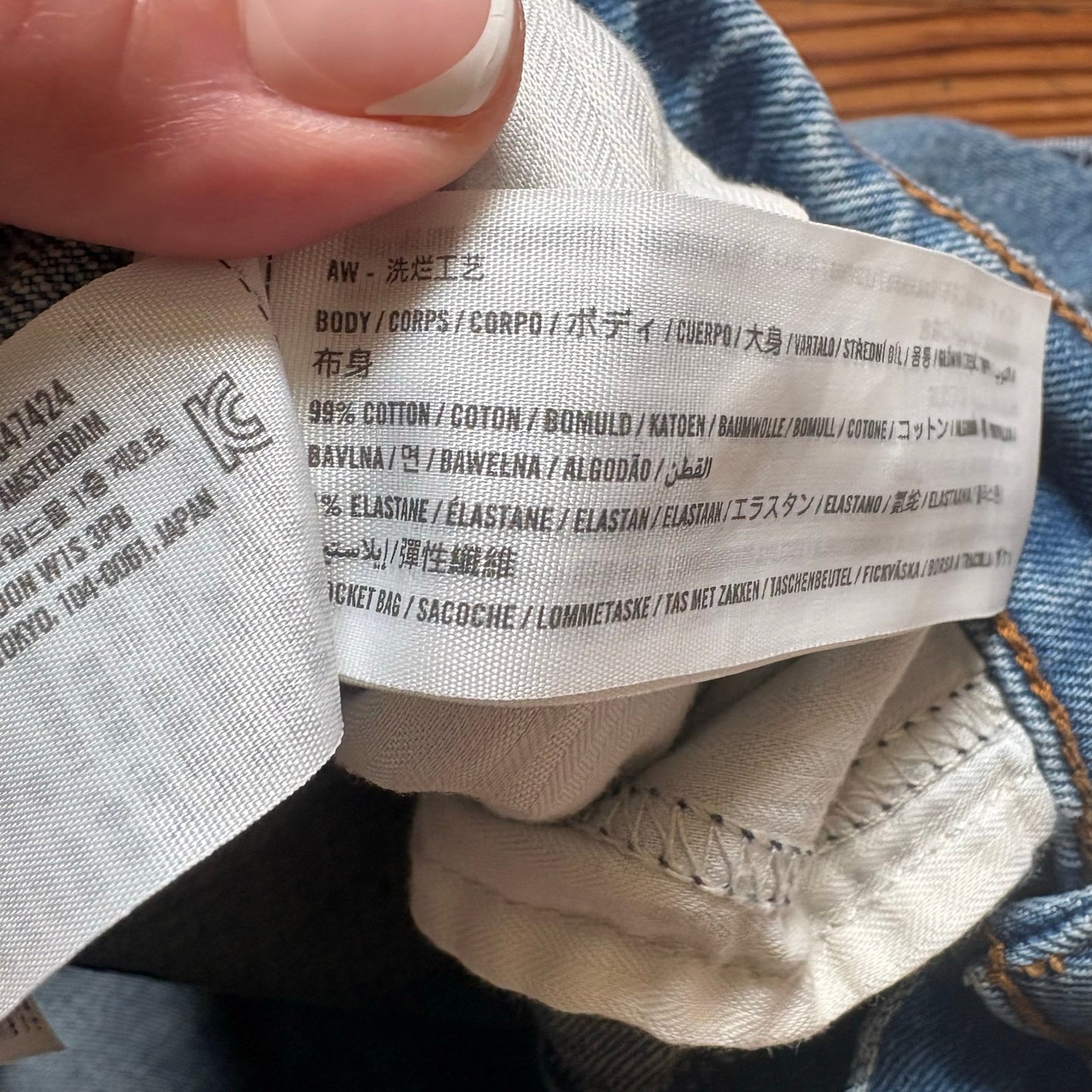 Abercrombie & Fitch medium wash high rise dad short SIZE 10