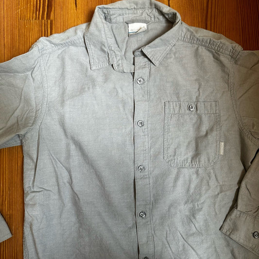 Columbia long sleeve gray cotton button up SIZE M