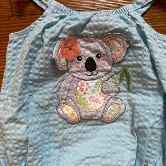 Good Lad light blue koala applique sleeveless bubble one piece SIZE 9M