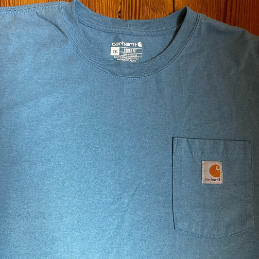 Carhartt light blue short sleeve t-shirt SIZE 2XL