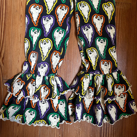 UB Unique Baby black colorful ghost tiered flare pants SIZE 8